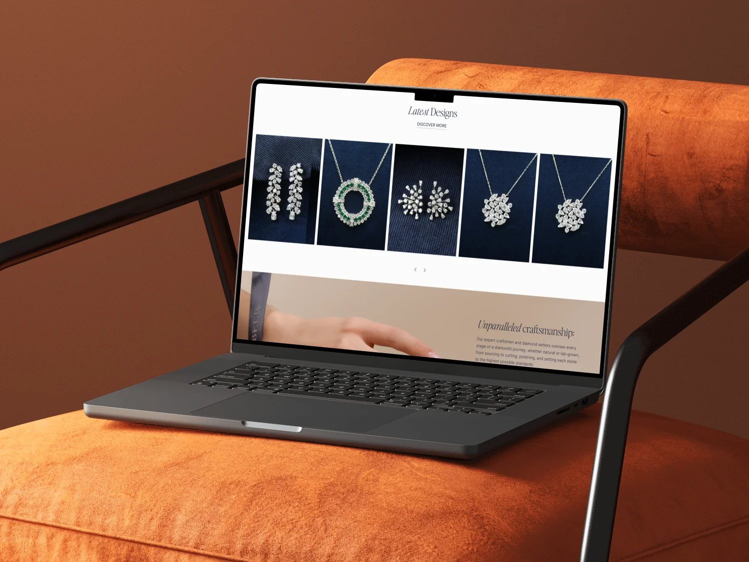 Jewelry website project preview